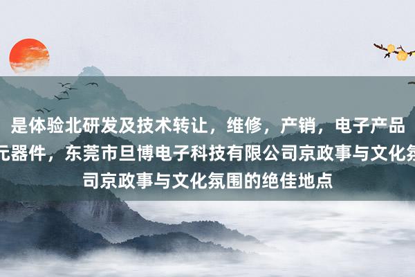 是体验北研发及技术转让，维修，产销，电子产品，软件，电子元器件，东莞市旦博电子科技有限公司京政事与文化氛围的绝佳地点